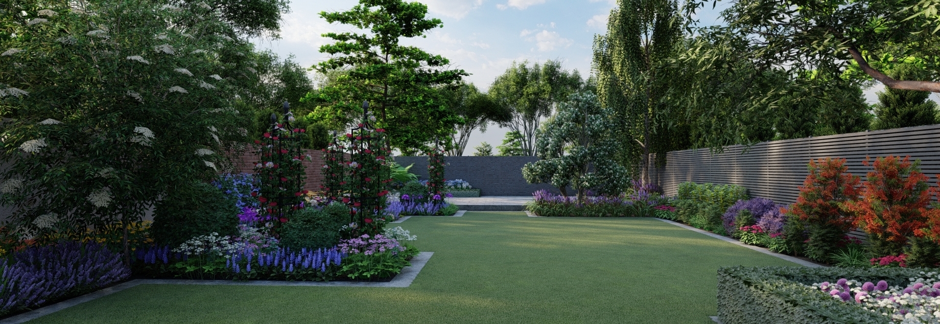 Garden Design Dublin 14 | 3D Design Visuals for large Family Garden in Rathfarnham