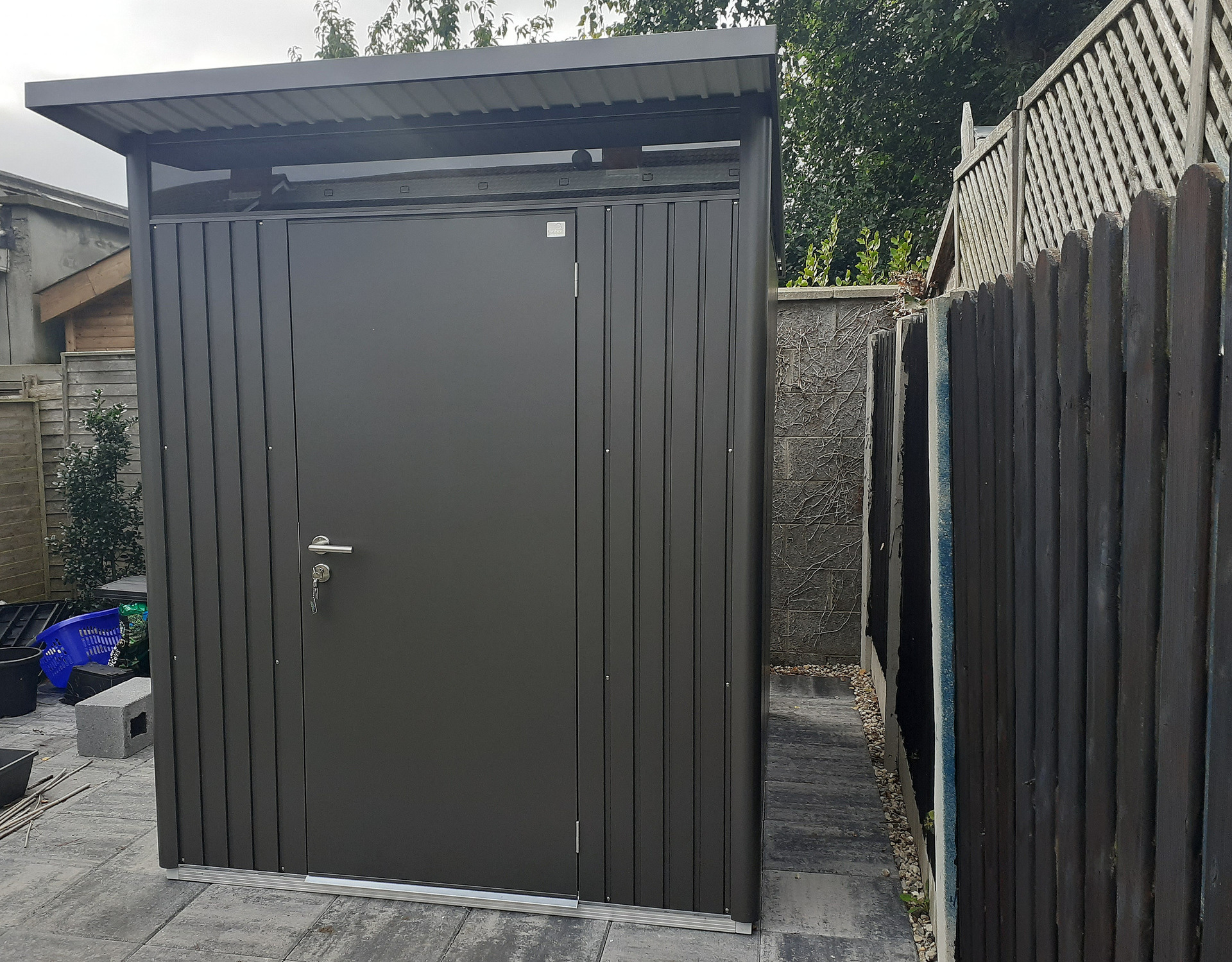 Biohort AvantGarde A2 in metallic dark grey, supplied + fitted in Baldoyle, Dublin  | Pay less for Biohort at Owen Chubb GardenStudio, Tel 087-2306 128