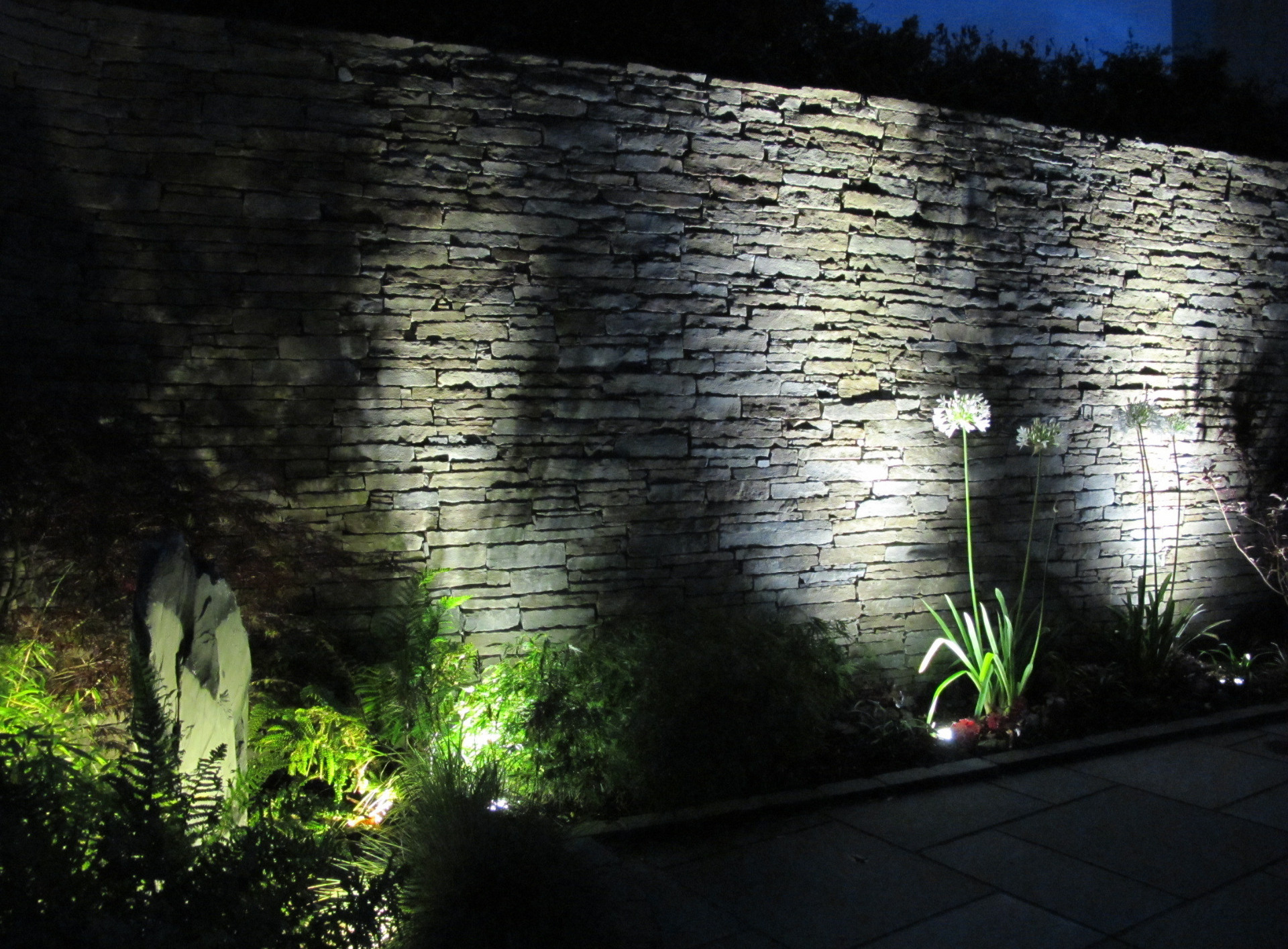 Natural Drystone Limestone Wall looks perfect in this garden  | Dundrum, Dublin 18