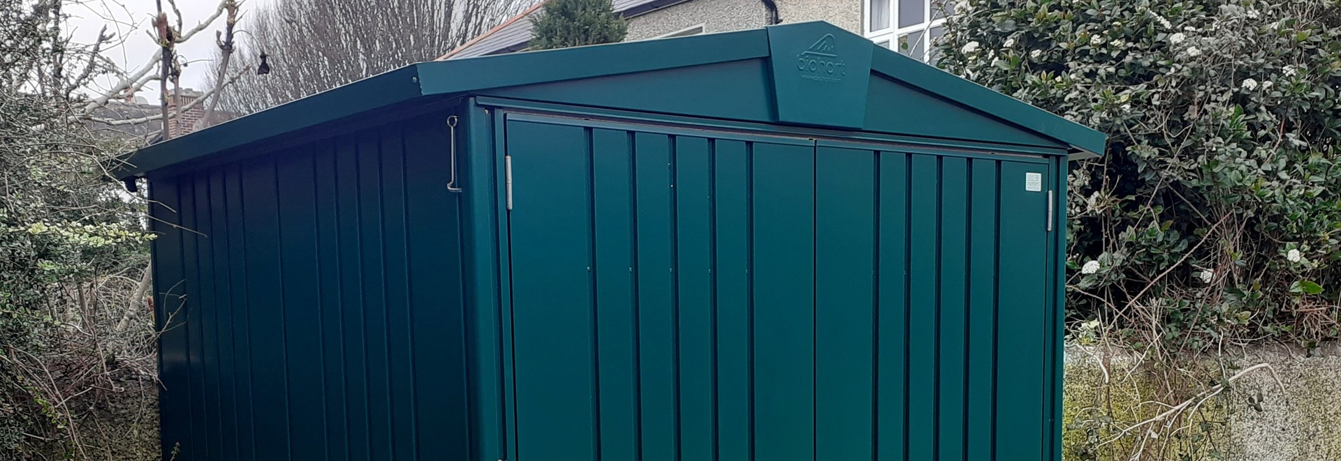 Biohort Europa 2 Garden Shed - quality steel garden shed, blending functionality, durability and classic design  |  Supplied + Fitted in Ranelagh, Dublin 6 by Owen Chubb Landscapers - Ireland's premier Biohort Supplier & Installer.