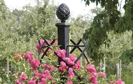 The Charleston Rose Pillar elegant and robust steel rose supports