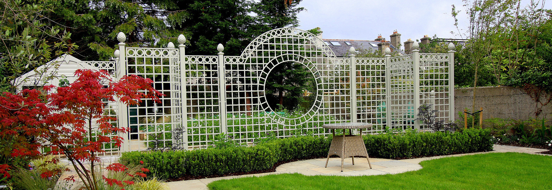 Classic Garden Elements Trianon Steel Trellis Screen, Rathfarnham, Dublin