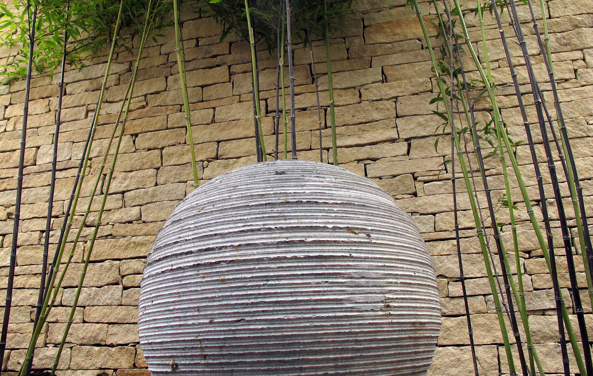 Granite Sphere Water Features - stunning running water displays, wonderful sound effects.