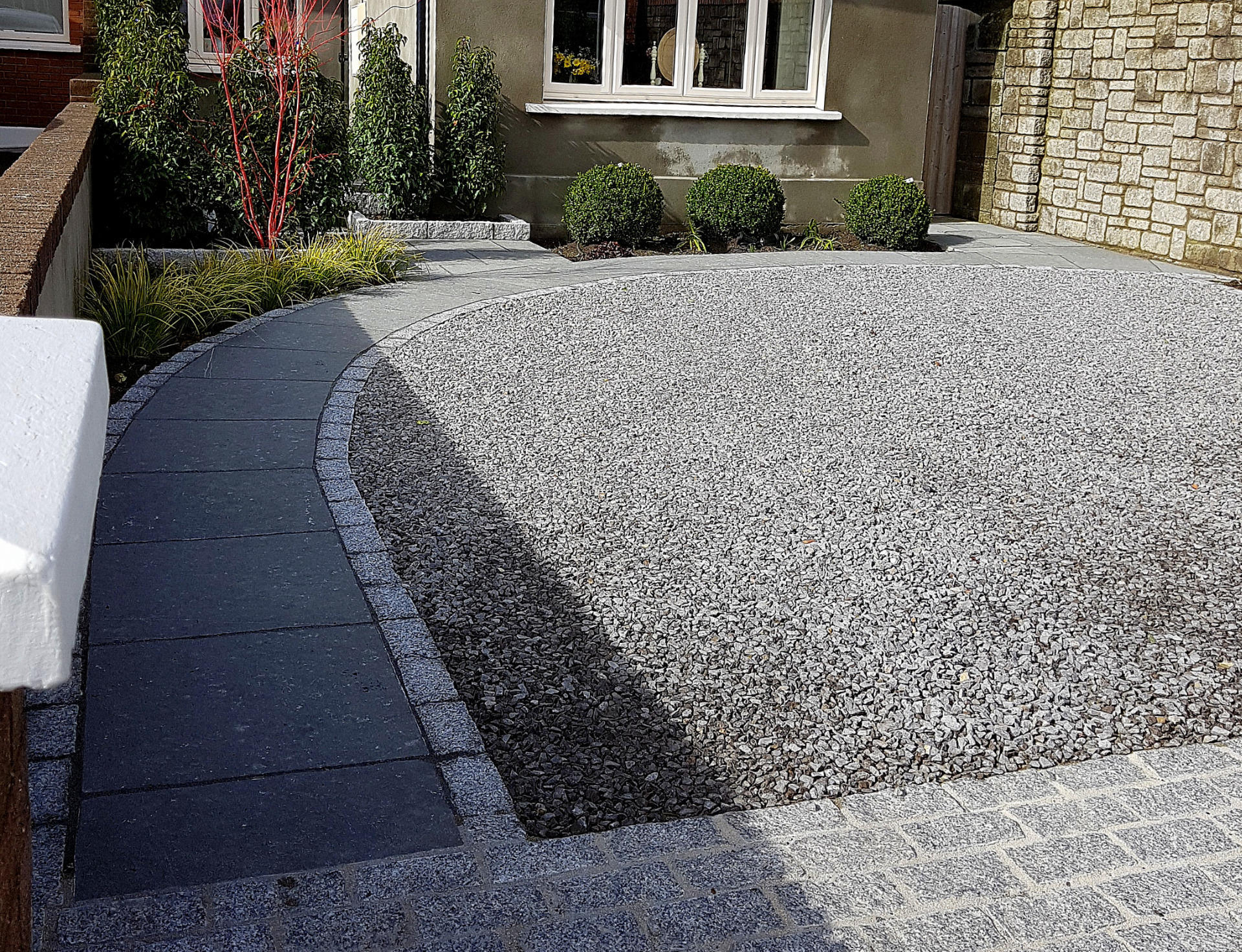 Limestone Driveway Design & Landscaping in Churchtown by Owen Chubb Landscapers
