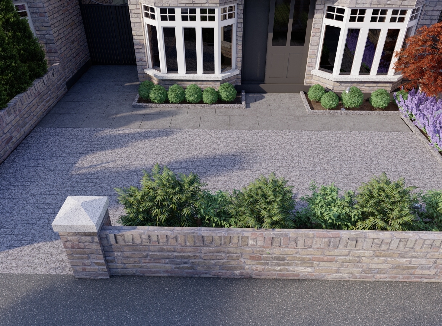 Driveway Design featuring Granite & Limestone paving, Castleknock | Owen Chubb Tel 087-2306 128
