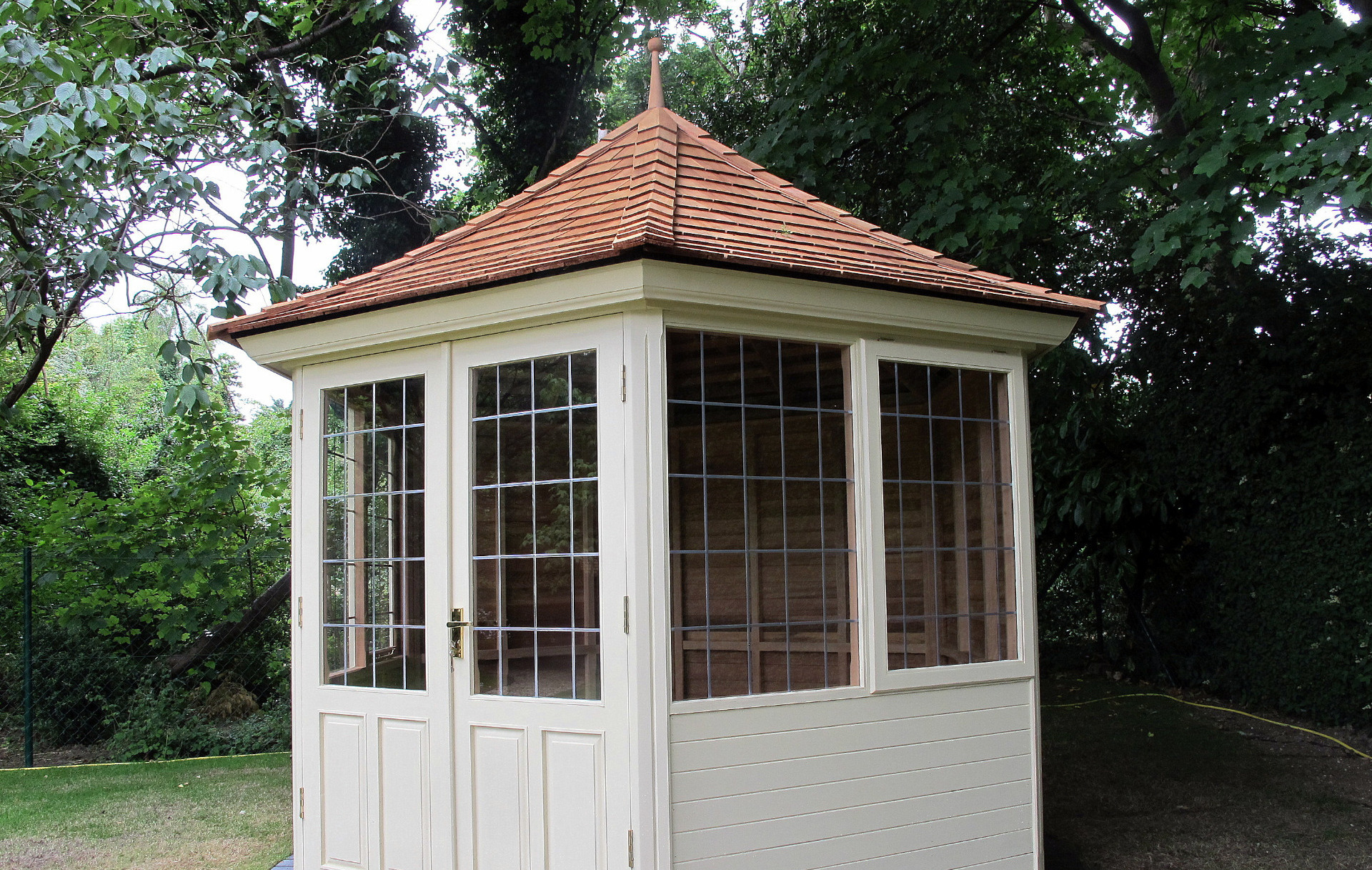 Classic Timber Summerhouse with painted finish in Booterstown, Co Dublin.