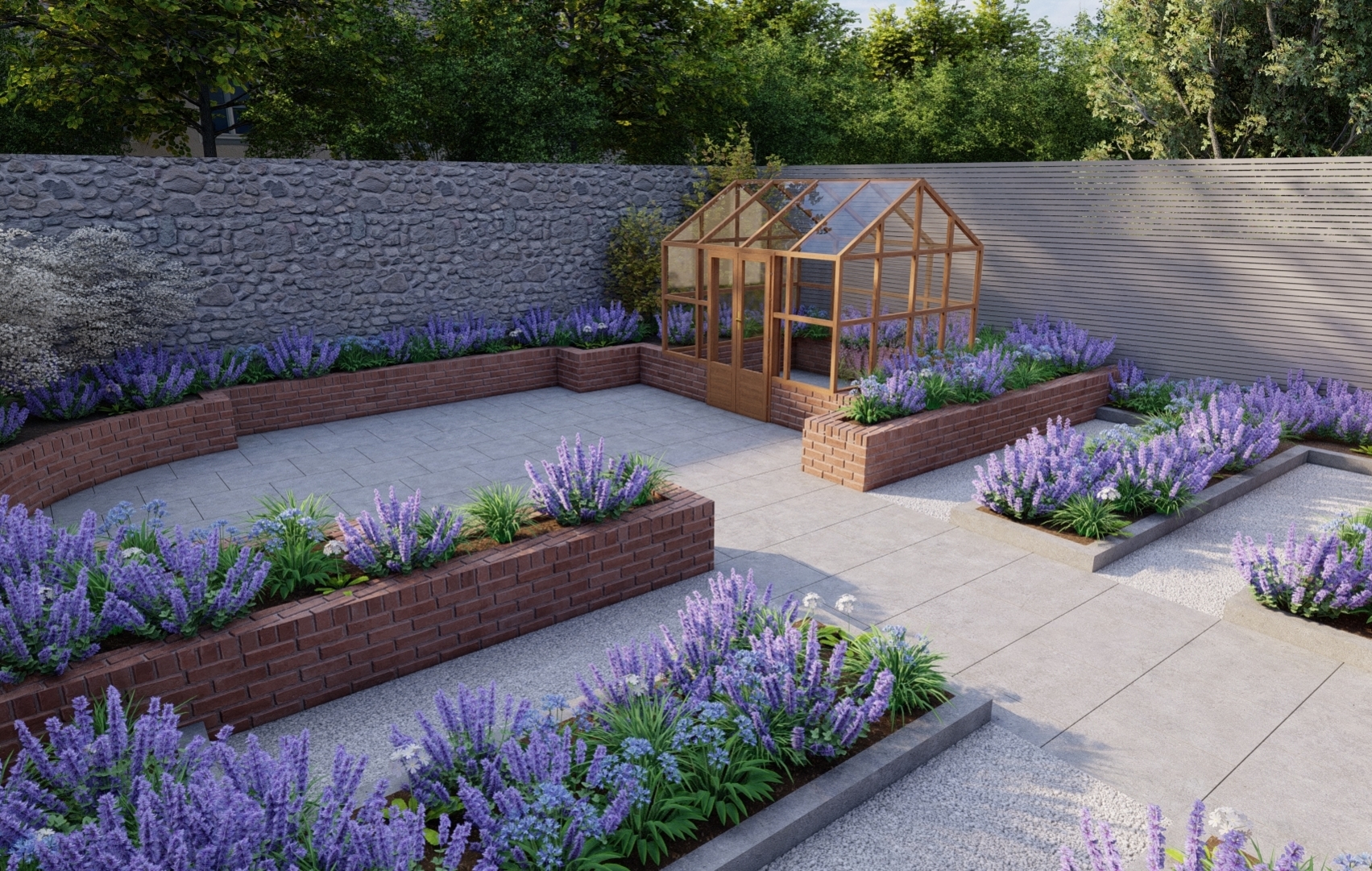 Garden Design Churchtown |growing beds for edibles, ornamentals & cut flowers with Gabriel Ash Classic Planthouse Family Garden in Dublin 14