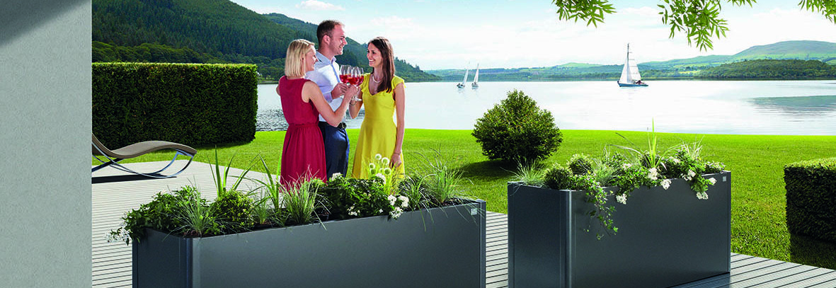Biohort Belvedere Planters - superbly stylish & durable metal planters, perfect for garden, balcony and patio areas | On sale now at Owen Chubb GardenStudio, Terenure. 087-2306 128
