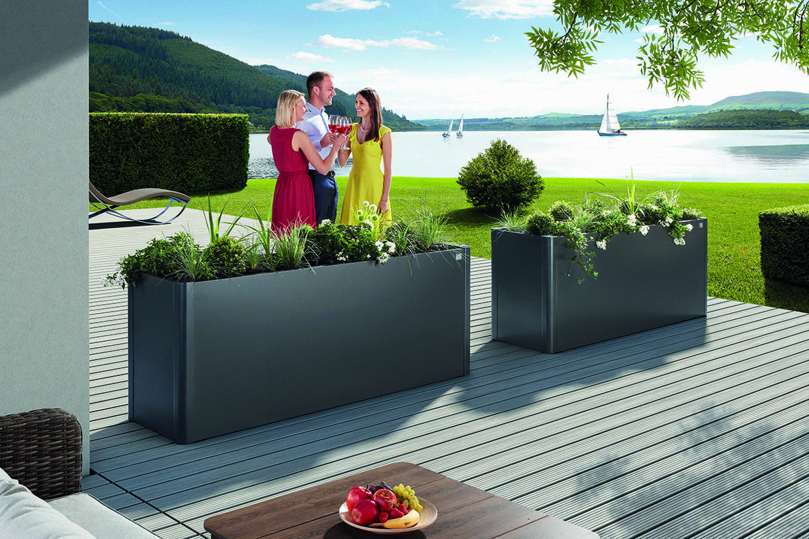 Biohort Belvedere Planting Bed | stylish, durable & versatile steel planters for garden, patio and balcony | Available from Owen Chubb GardenStudio, Dublin. Tel 087-2306 128