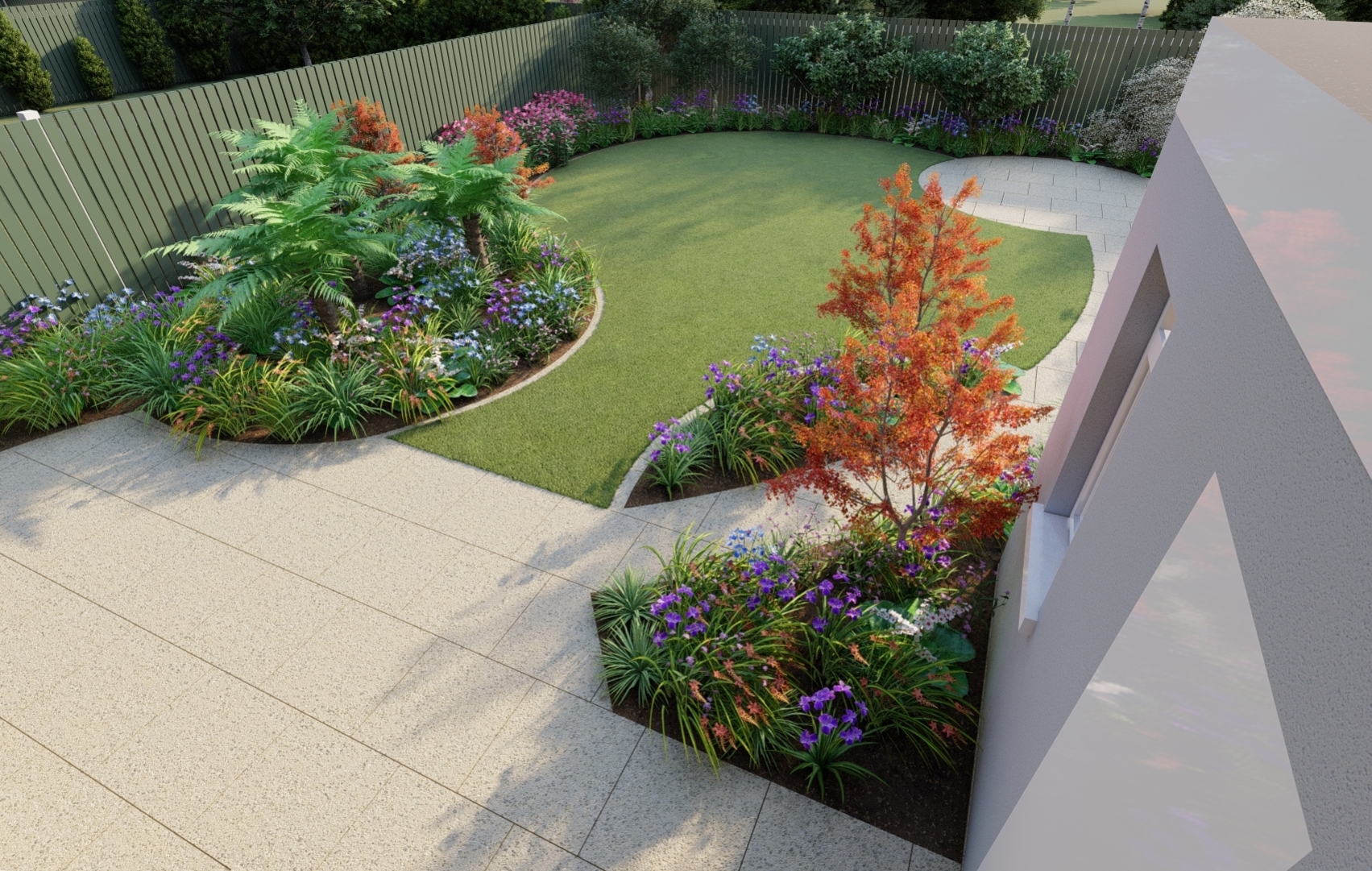 Garden Design Foxrock | 3D Design Visuals for Family Garden in Dublin 18