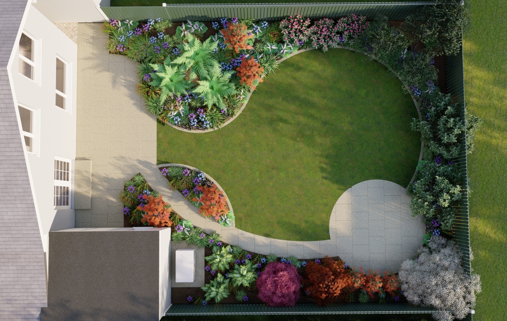 Garden Design Foxrock | 3D Design Visuals for Family Garden in Dublin 18