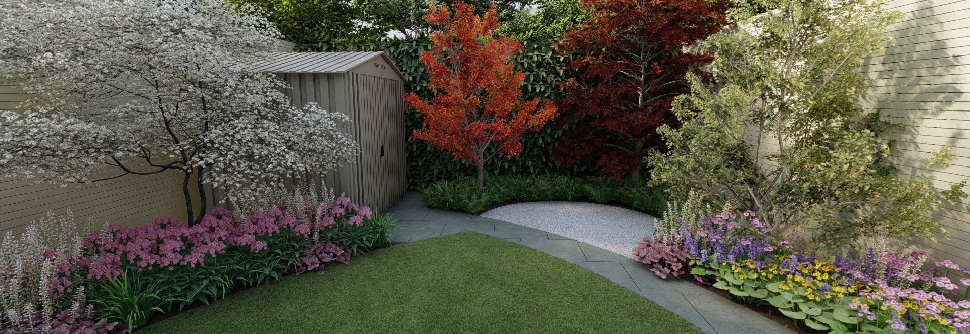Garden Design Dublin 12 | 3D Design Visuals for small Family Garden in Dublin 12