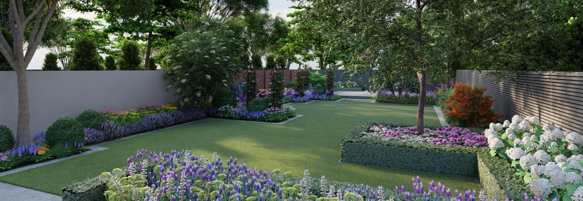 Garden Design Dublin 14 | 3D Design Visuals for large Family Garden in Dublin 14