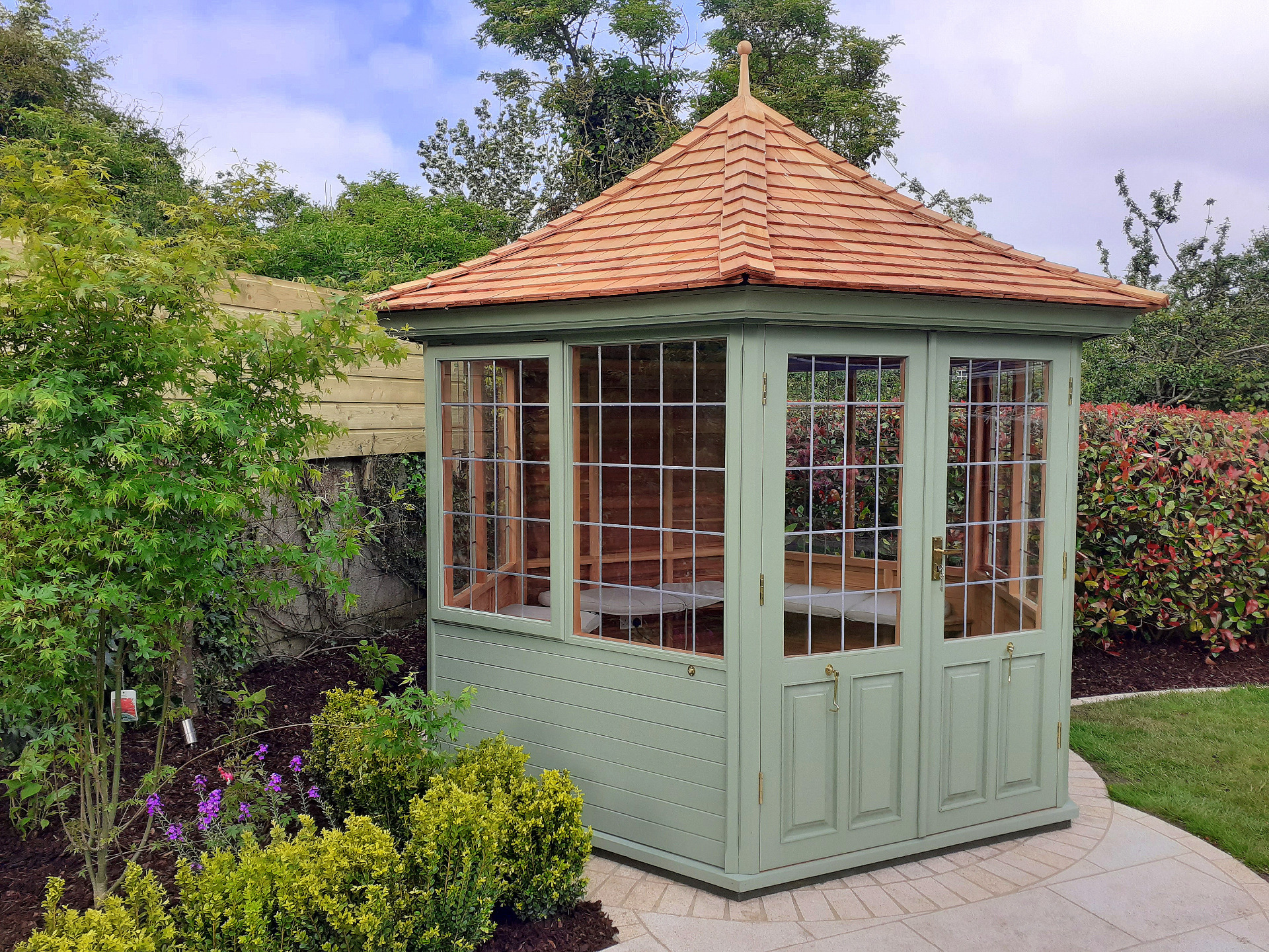 The stunning Victorian Garden Summerhouse installation | Owen Chubb Garden Landscapers