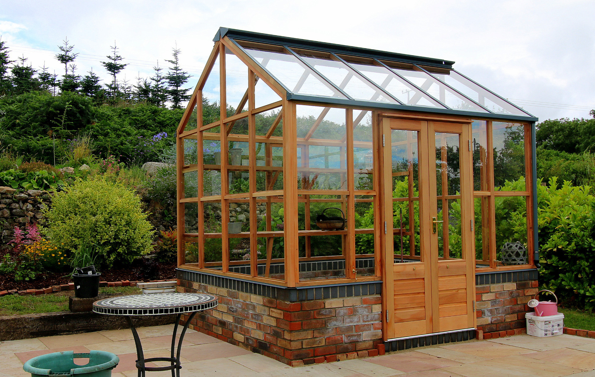 Stunning Gabriel Ash Classic Planthouse Eight installation in Ennisskerry | the only timber greenhouses endorsed by the RHS