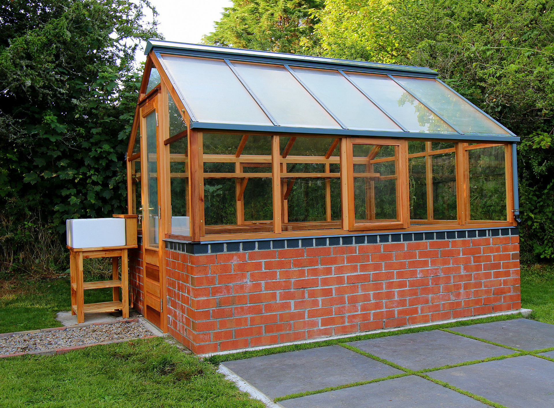 Superbly crafted Classic Eight Greenhouses in Western Red Cedar  | Supplied + Fitted by Owen Chubb Garden Landscapers, Tel 087-2306 128