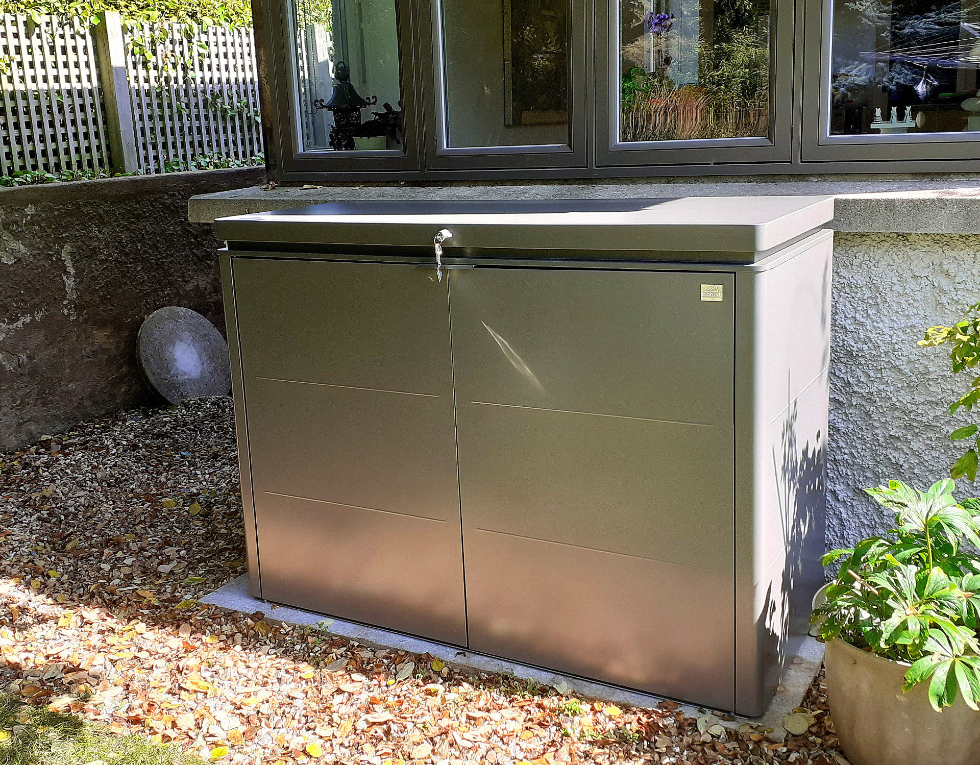 Biohort HighBoard 160 Garden Storage Unit | Supplied + Fitted in Glenageary, Co Dublin | Competitive Prices with FREE installation from Owen Chubb Landscapes Ltd, Tel 087-2306128