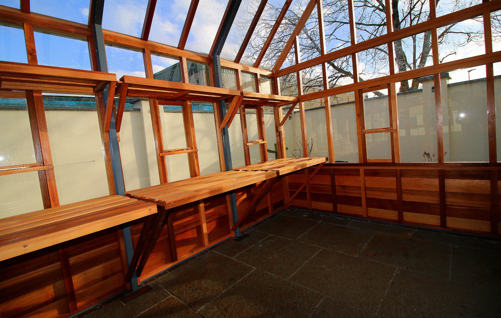 Top quality Gabriel Ash RHS Wisley Greenhouse Staging & Shelving from Owen Chubb Landscapes Ltd, Dublin