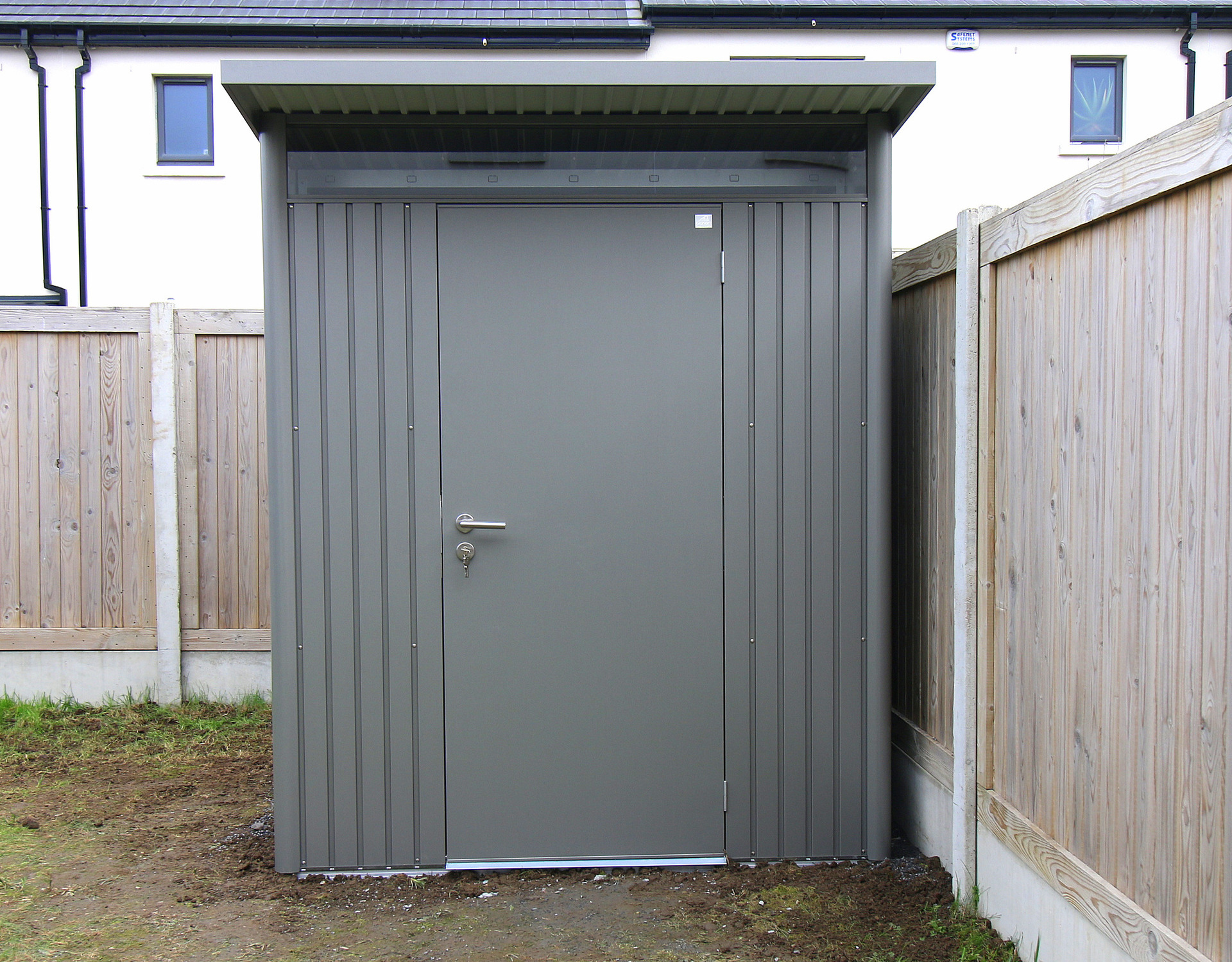 Biohort AvantGarde A2 in metallic quartz grey, supplied & fitted in Portmarnock   | Owen Chubb Ireland's Leading supplier of Biohort Garden Sheds & Storage Solutions | Supplied + Fitted Nationwide