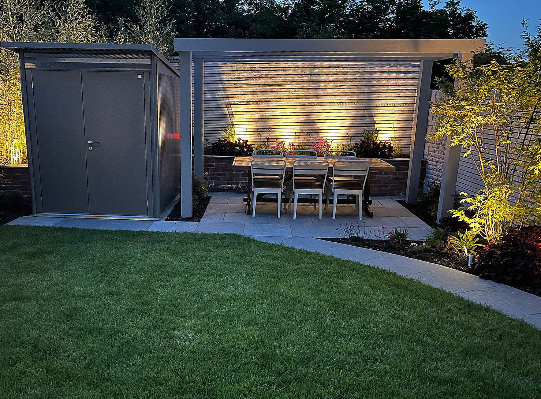 Stunning Professional LED Outdoor Garden Lighting  | Supplied + Fitted in Ashbourne by Owen Chubb Garden Landscapers