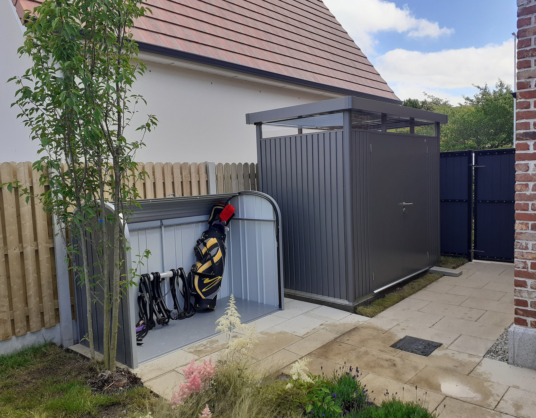 The Biohort HighLine H1 in metallic quartz grey along with Biohort StoreMax 190 |  Supplied + Fitted in Delgany, Co Wicklow by Owen Chubb