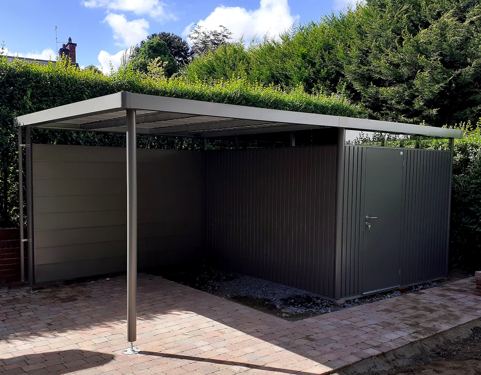 The Biohort HighLine H5 Plus Optional Side Canopy  | Supplied + Fitted in Belfast by Owen Chubb Garden Landscapers, Ireland's # 1 Biohort Dealer for Service, Value & Installation.
