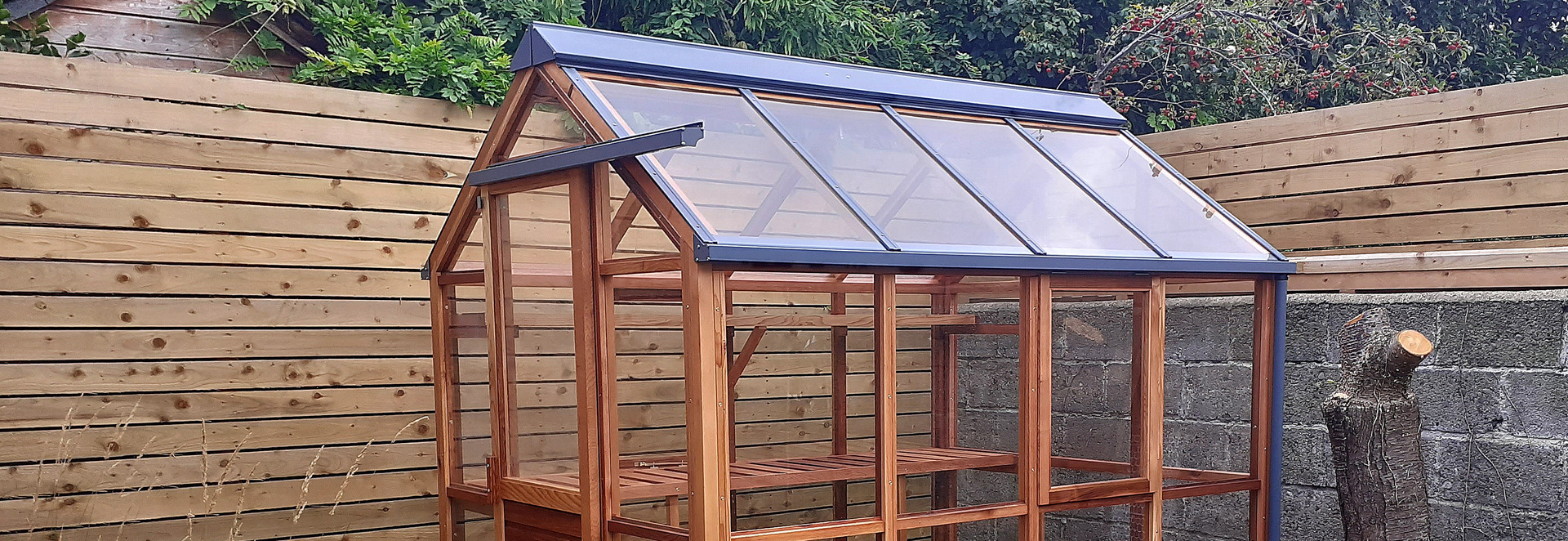 Classic Six (6 x 8) Greenhouse installation in Sandymount, Dublin 4 | Supplied + fitted by Owen Chubb Garden Landscapers