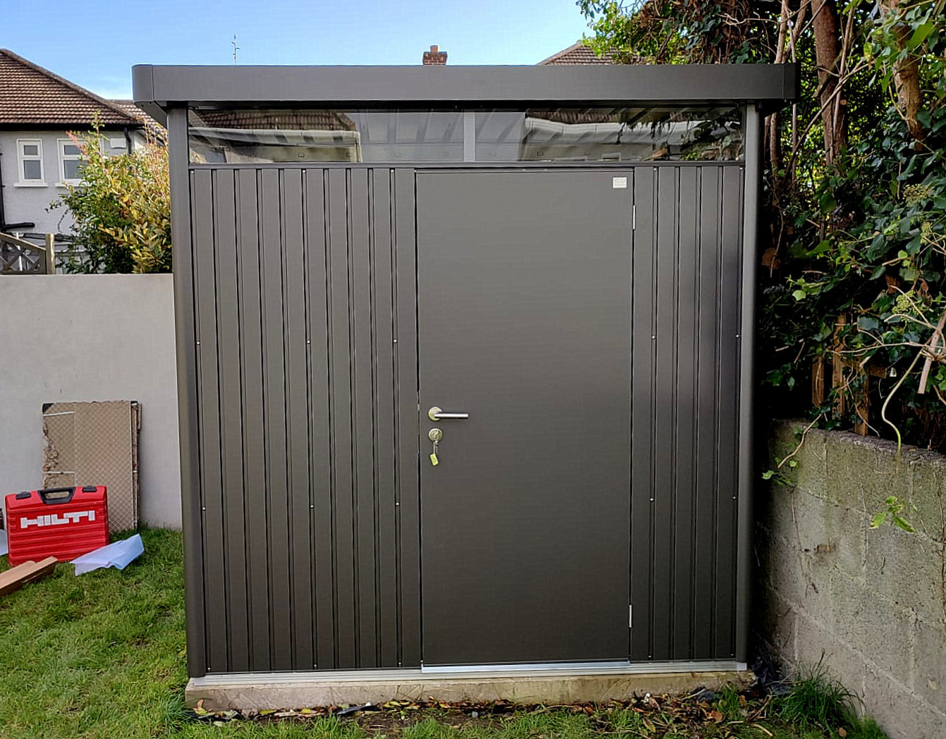 The Biohort HighLine H3 in metallic dark grey |  Supplied + Fitted in Terenure, Dublin 6W by Owen Chubb Landscapers | Ireland's #1 Biohort Dealer for Value & Installations