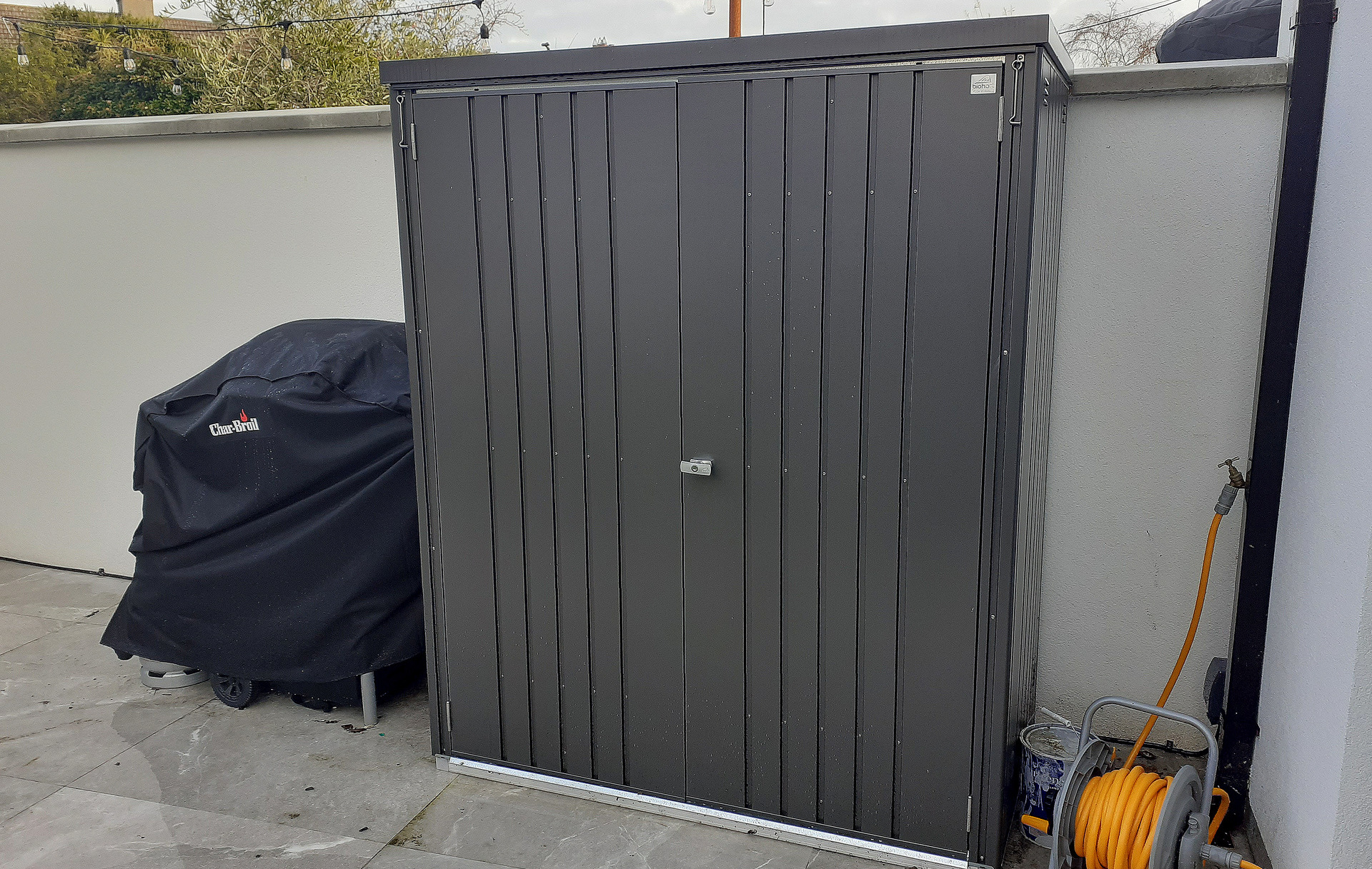 Biohort Equipment Locker 150 in metallic dark grey | Supplied & Fitted by Owen Chubb in Goatstown, Dublin 14  | BEST PRICES in Dublin | Tel 087-2306 128