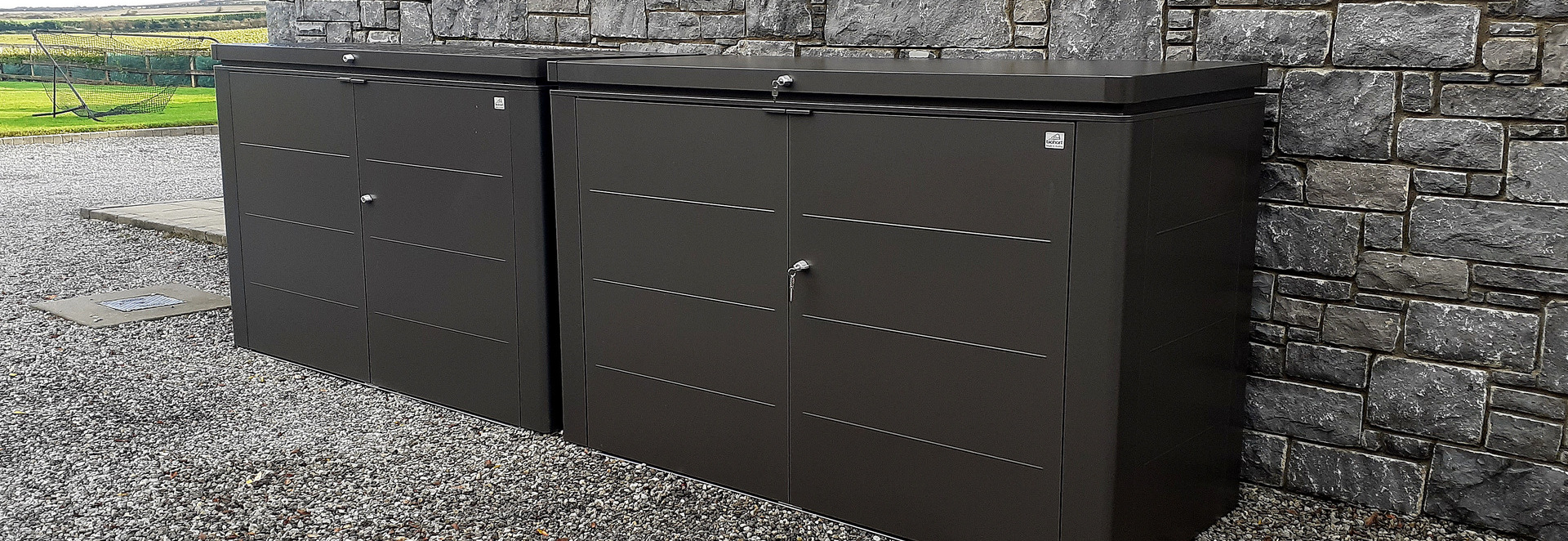 Premium quality, secure & rainproof Wheelie Bin & Bike Storage units - Biohort HighBoard 200  | Supplied + Installed in Skerries, Co Dublin.