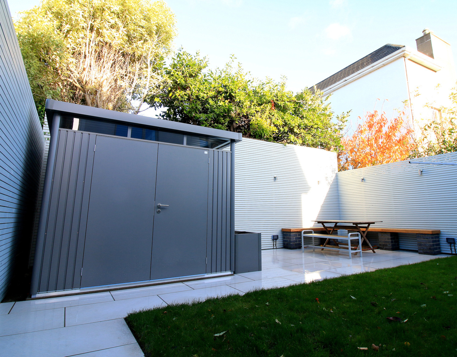 The Biohort HighLine H3 with optional accessories | Supplied + Fitted in Clonskeagh,  Dublin 18 by Owen Chubb Garden Landscapers, Ireland's # 1 Biohort Garden Sheds Supplier & Installer.