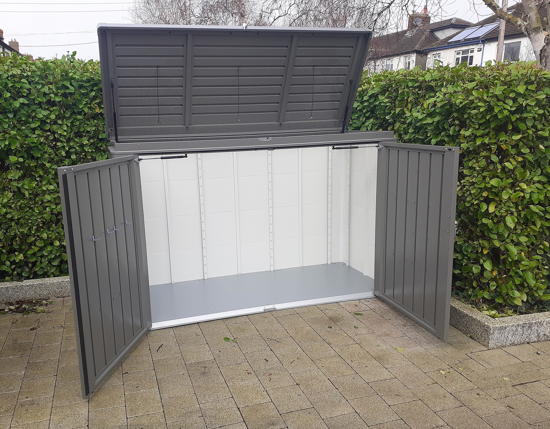 Biohort HighBoard 200 - exceptional quality, blending functionality, durability and sleek design to create stylish, secure & weatherproof bike storage solution  |  Supplied + Fitted in Killester, Dublin 5 by Owen Chubb Landscapers - Ireland's premier Biohort Supplier & Installer.