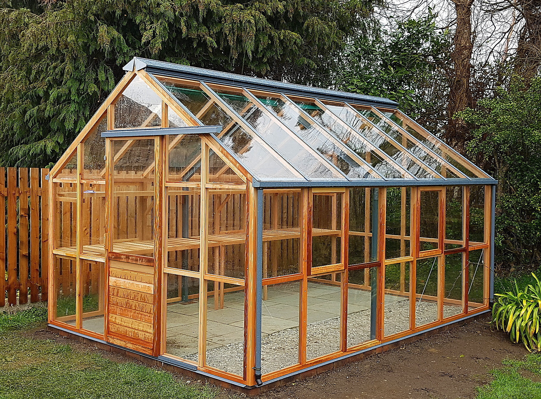 Gabriel Ash Classic Ten (10 x 14) Greenhouse in Churchtown, Dublin 14 | the only timber greenhouses endorsed by the RHS | Owen Chubb  087-2306128