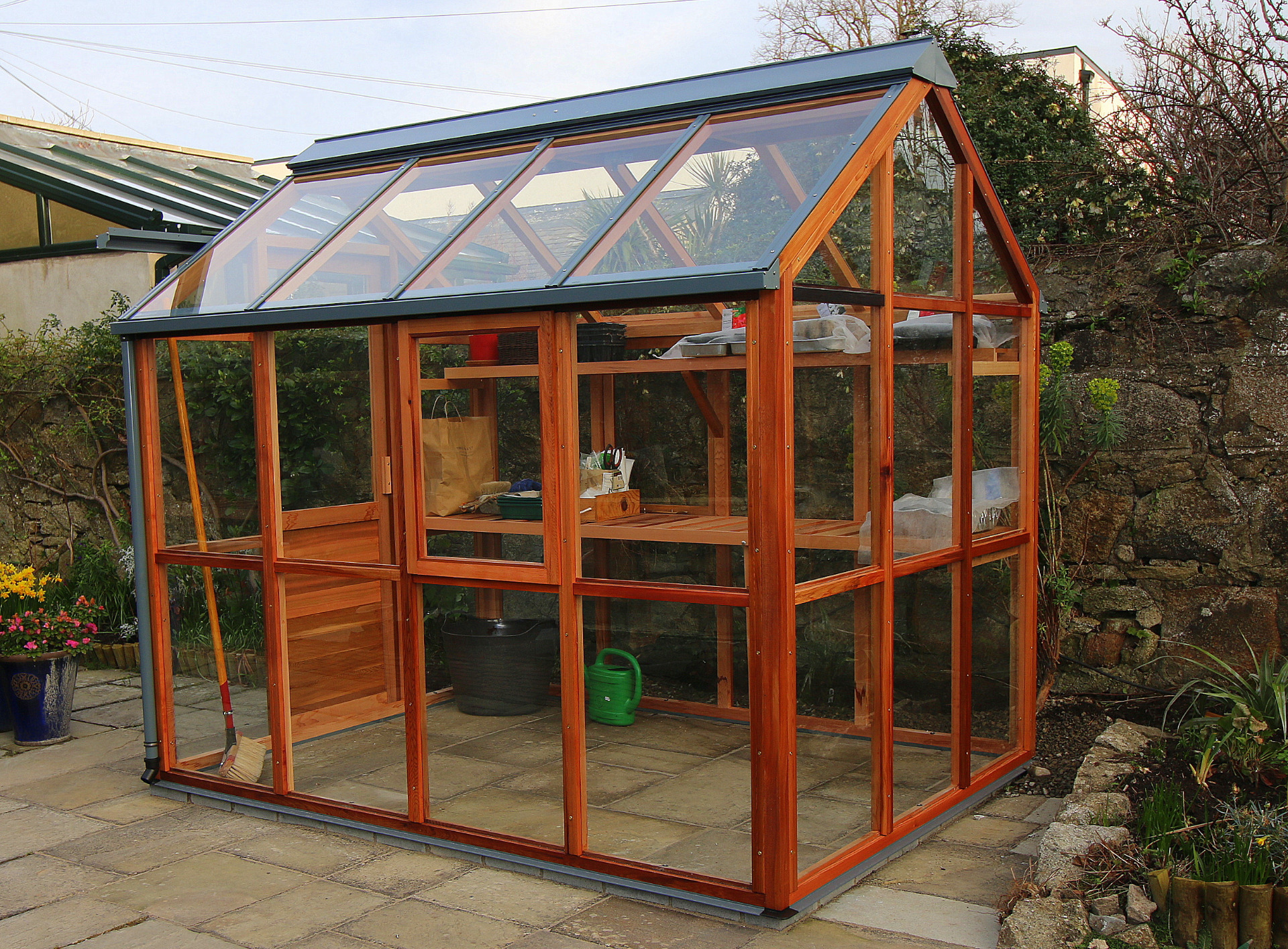 Gabriel Ash Classic Six Greenhouse in Monkstown, Co Dublin | the only timber greenhouses endorsed by the RHS | Owen Chubb  087-2306128
