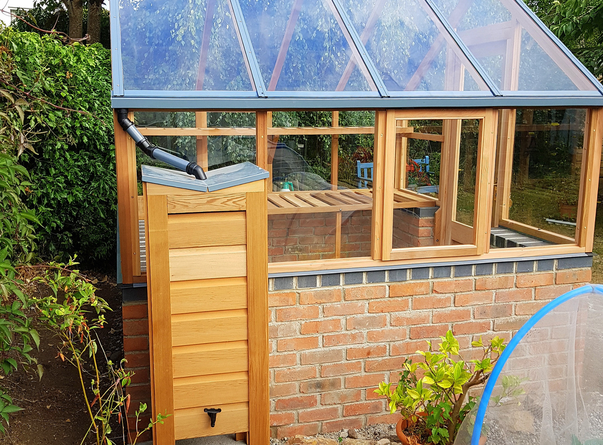 Gabriel Ash Classic Eight Greenhouse with optional Cedar Water Butt | Stillorgan, Co Dublin | the only timber greenhouses endorsed by the RHS | Owen Chubb  087-2306128