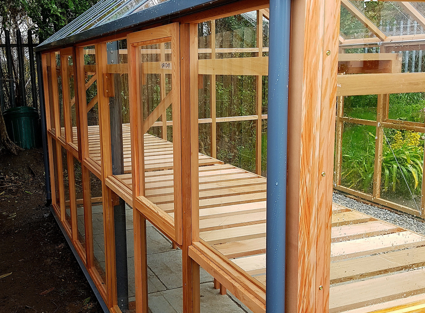 Superior Cedar Classic Ten Greenhouses with generous Staging & Shelving to create an optimum internal working space | Owen Chubb  087-2306128