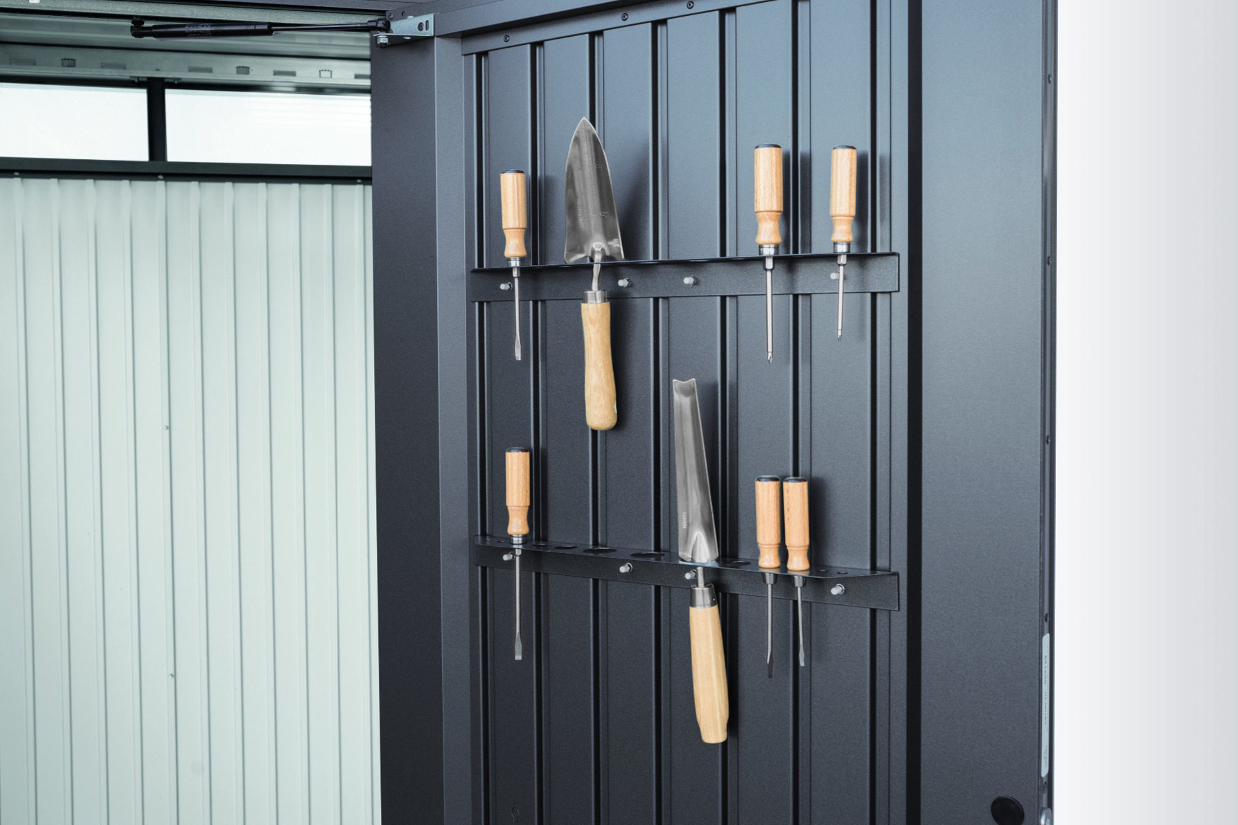 Biohort Highline Equipment Lockers, accessories, organiser system for tools from Owen Chubb Landscapers, Ireland