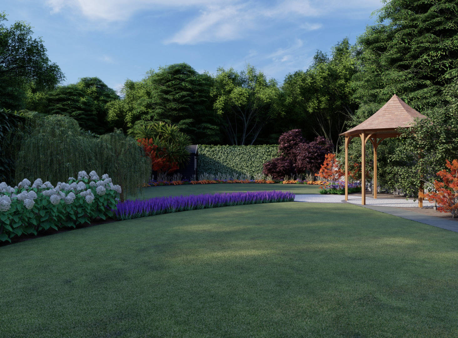 Garden Design Monkstown with Cedar Garden Gazebo