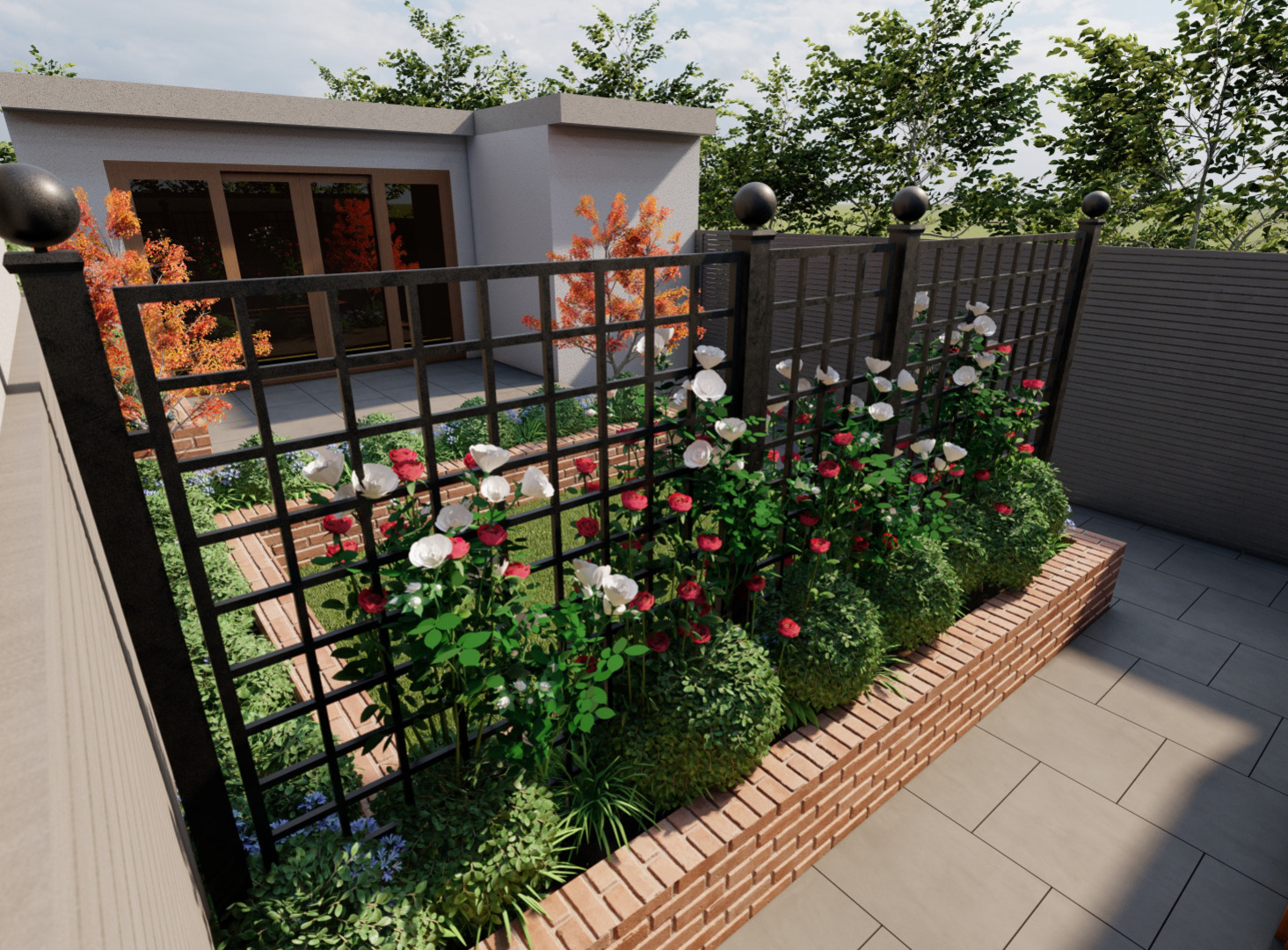 Bespoke Steel Trellis Feature & Garden Design Clontarf | Owen Chubb Garden Design